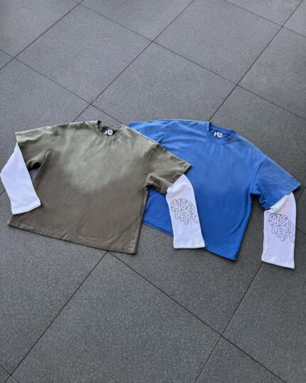 Mertra Sweatshirt Set Green & Blue